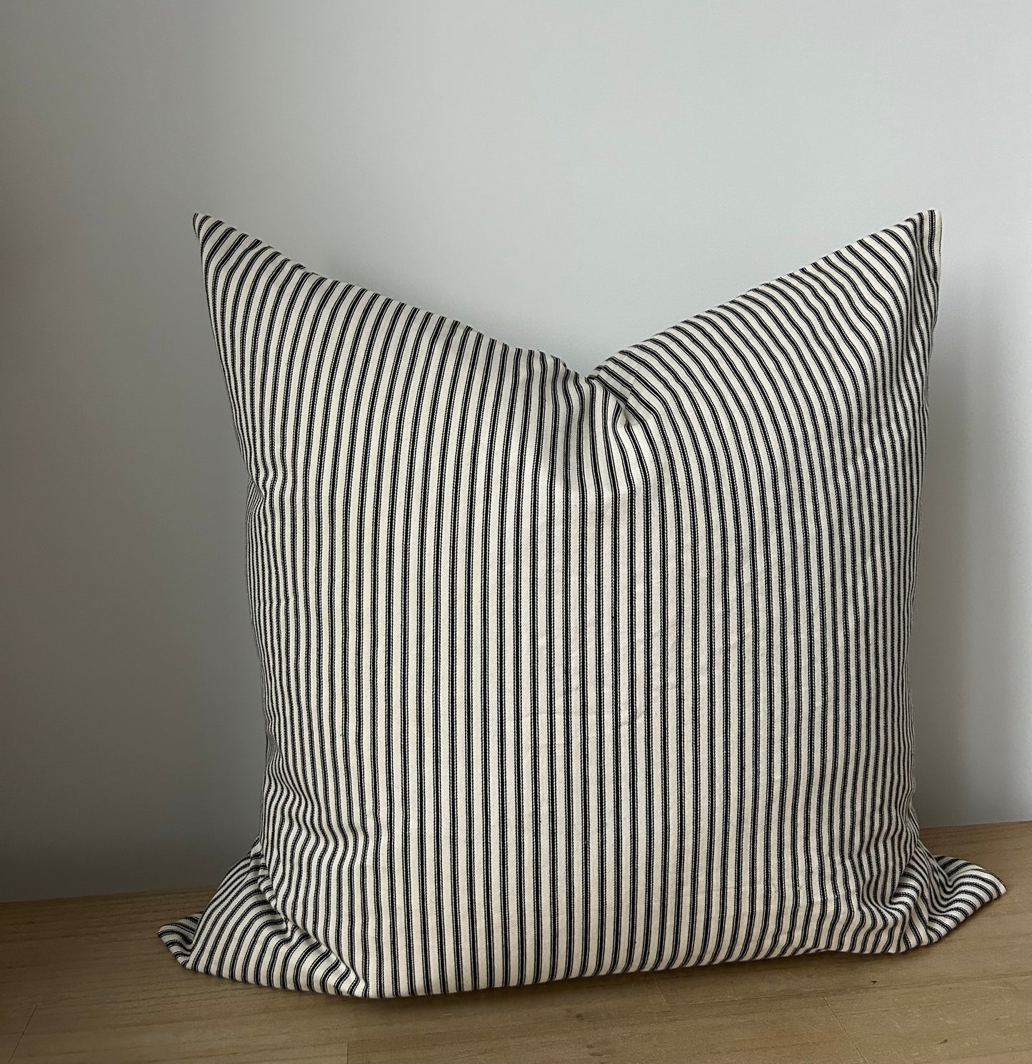 Black Ticking Pillow