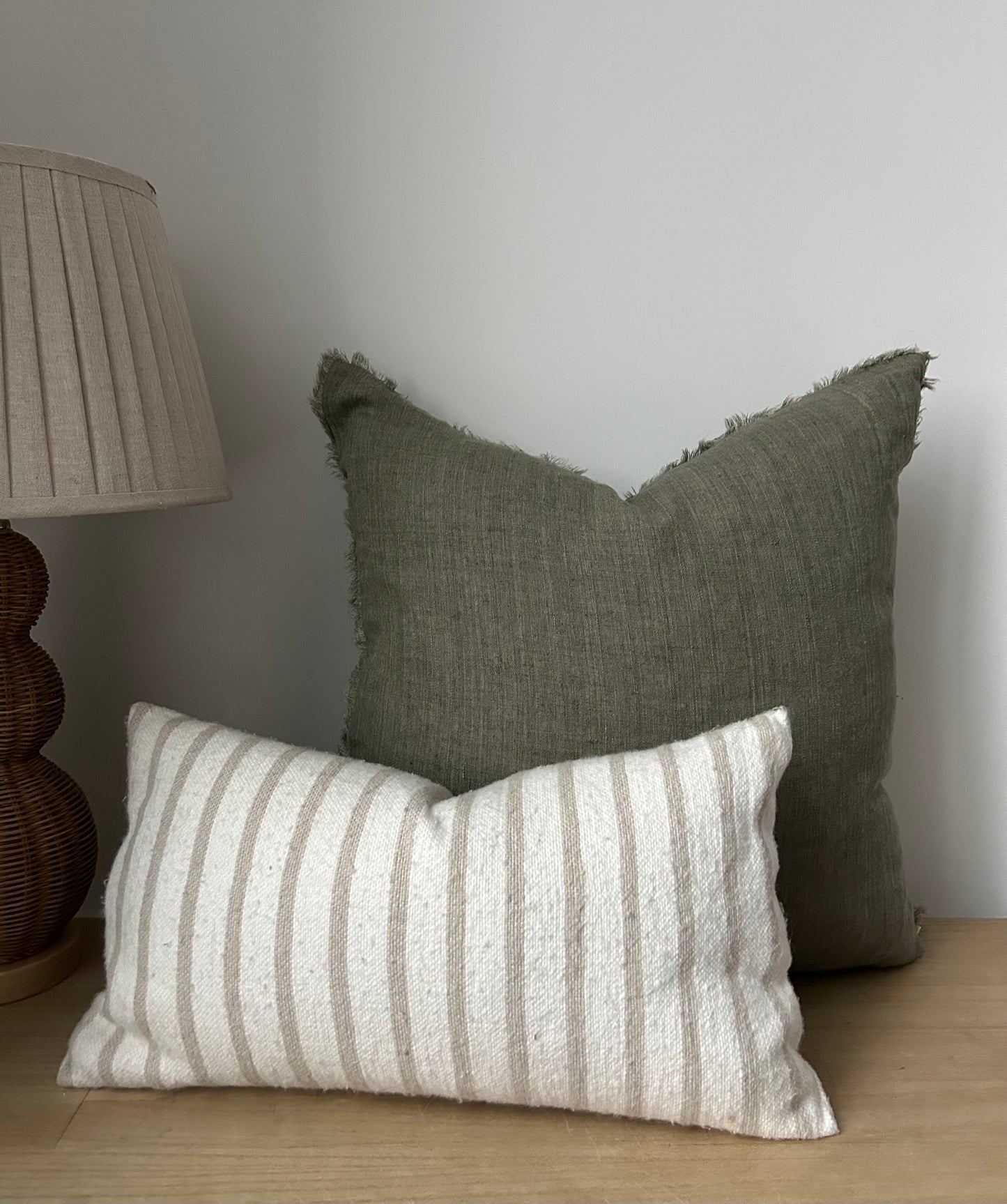 Natural Striped Pillow