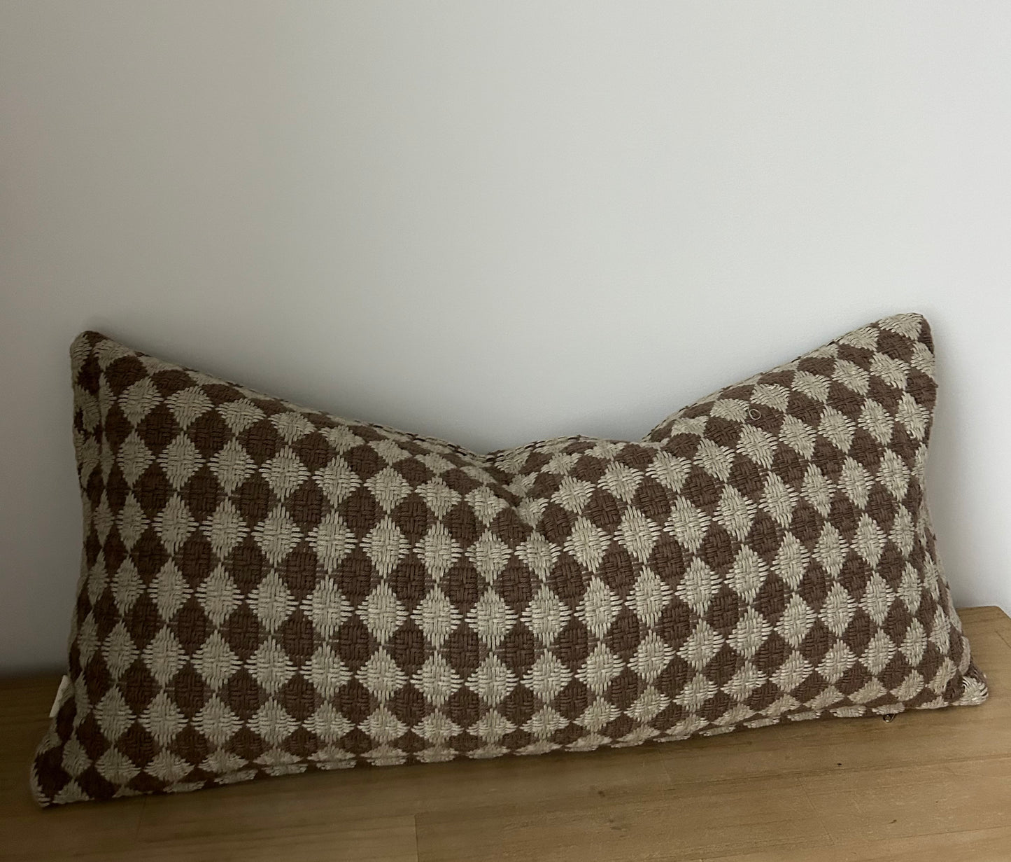 Brown Check Weave Pillow